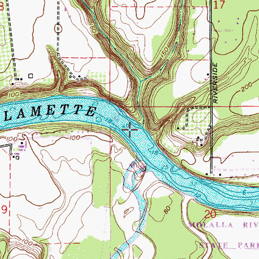 Topographic Map of Newland Creek, OR