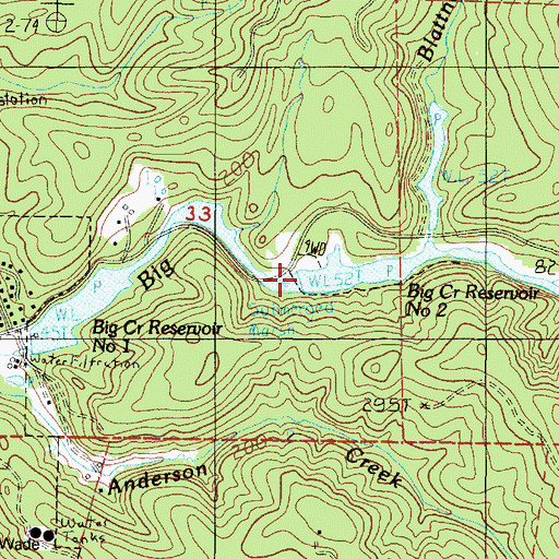 Topographic Map of Newport Reservoir, OR