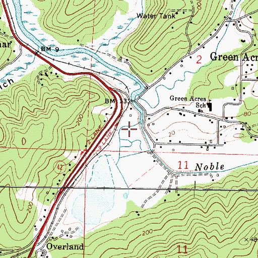 Topographic Map of Noble Creek, OR