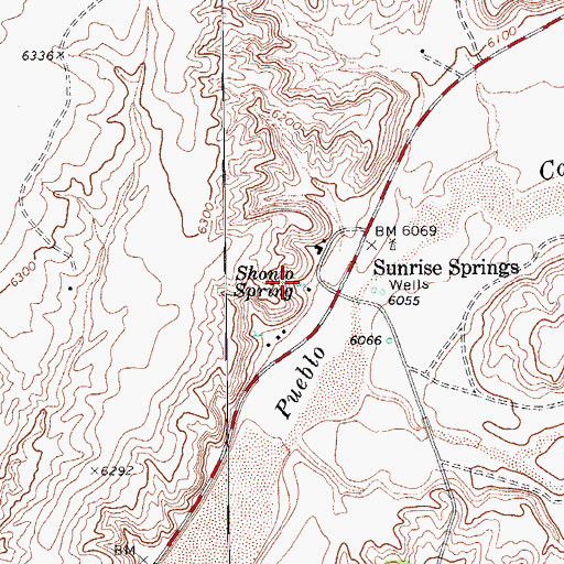 Topographic Map of Shonto Spring, AZ