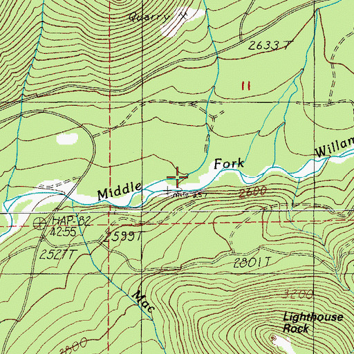 Topographic Map of Noisy Creek, OR
