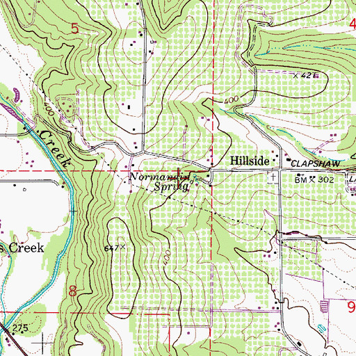 Topographic Map of Normandin Spring, OR