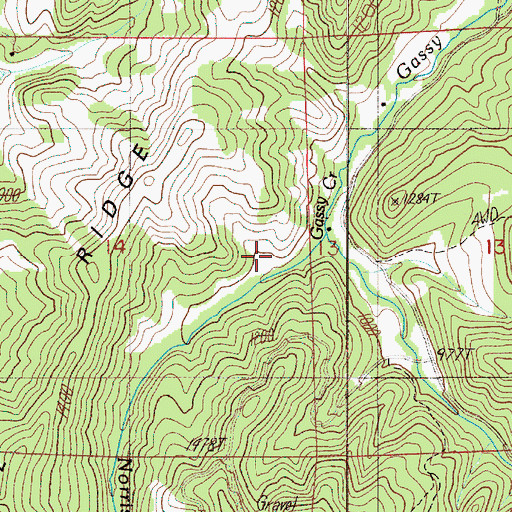Topographic Map of Norris Creek, OR