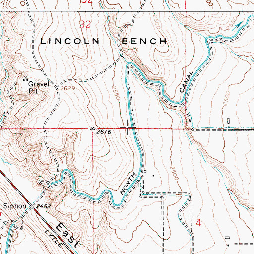 Topographic Map of North Canal, OR