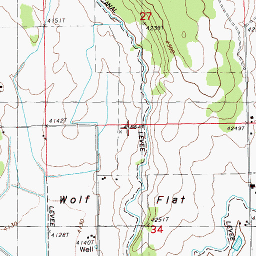 Topographic Map of North Canal, OR