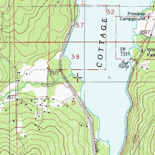 Topographic Map of North Cedar Creek, OR
