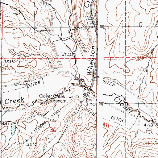 Topographic Map of North Clover Creek, OR