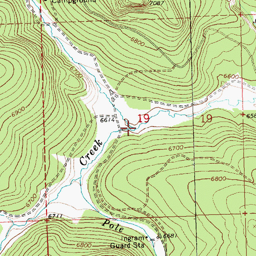 Topographic Map of North Creek, OR