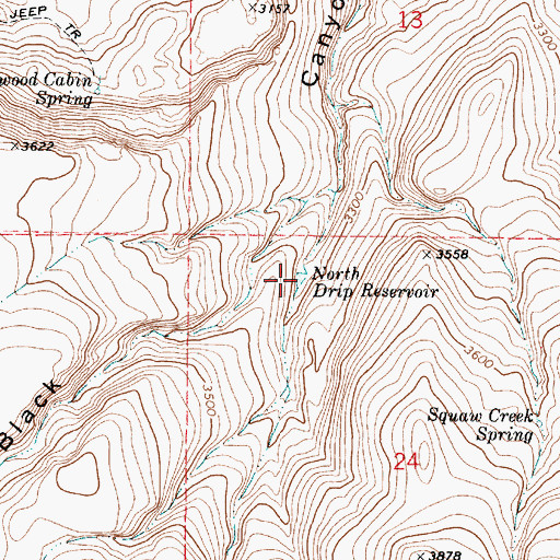 Topographic Map of North Drip Reservoir, OR