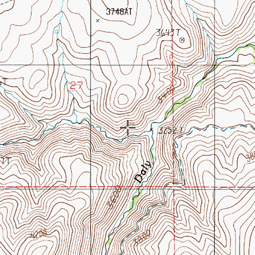 Topographic Map of North Fork Daly Creek, OR