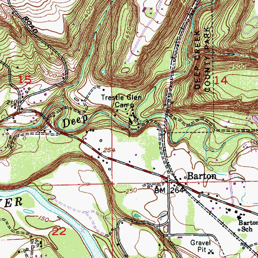 Topographic Map of North Fork Deep Creek, OR