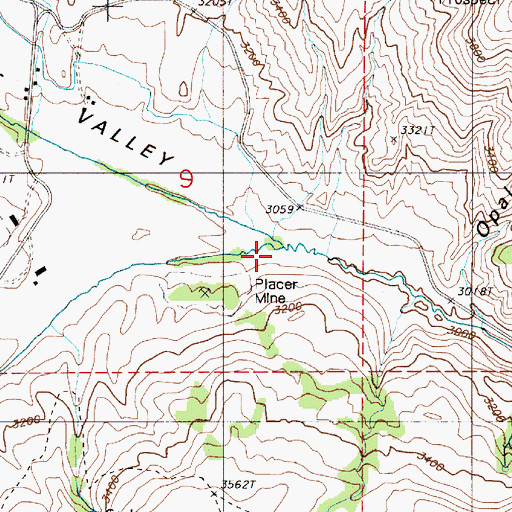 Topographic Map of North Fork Dixie Creek, OR