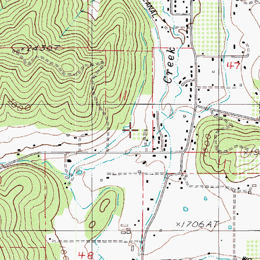 Topographic Map of North Fork Griffin Creek, OR