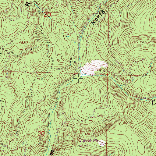 Topographic Map of North Fork Limber Jim Creek, OR