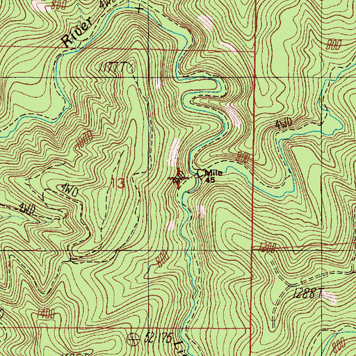 Topographic Map of Little North Fork Coquille River, OR