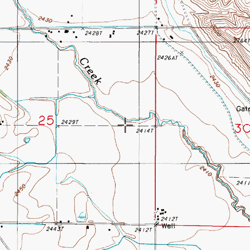 Topographic Map of North Fork Little Willow Creek, OR