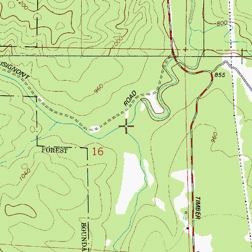 Topographic Map of North Fork Lousignont Creek, OR