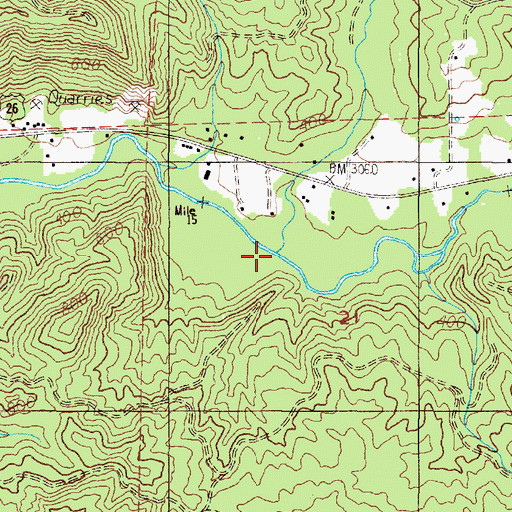 Topographic Map of North Fork Necanicum River, OR