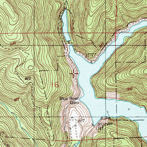 Topographic Map of North Fork Quartz Creek, OR