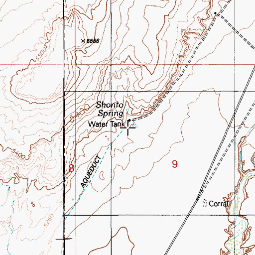 Topographic Map of Shonto Spring, AZ