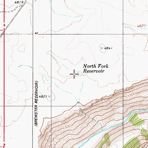Topographic Map of North Fork Reservoir, OR