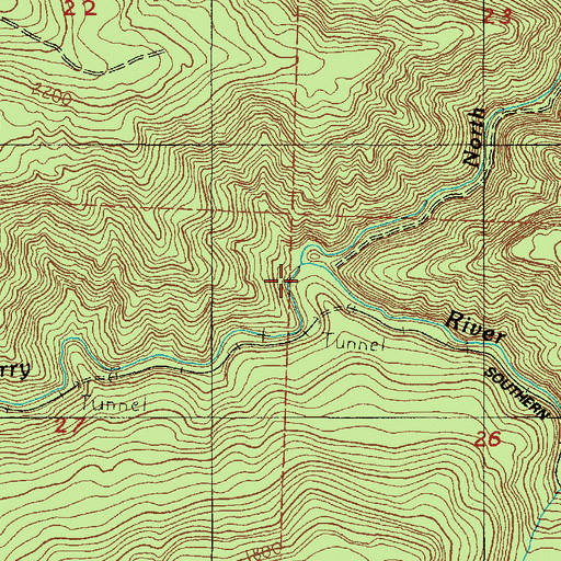 Topographic Map of North Fork Salmonberry River, OR
