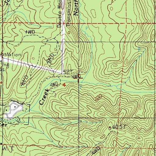 Topographic Map of North Fork Spencer Creek, OR