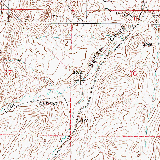 Topographic Map of Hu Tsi Tehaga Creek, OR