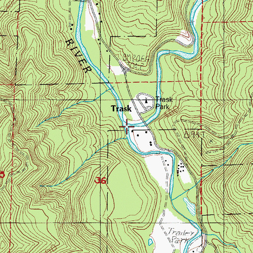 Topographic Map of North Fork Trask River, OR
