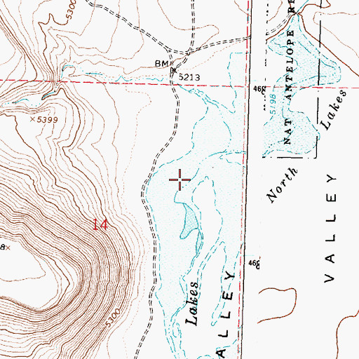 Topographic Map of North Lakes, OR
