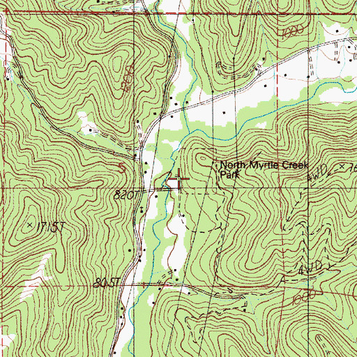 Topographic Map of North Myrtle Park, OR