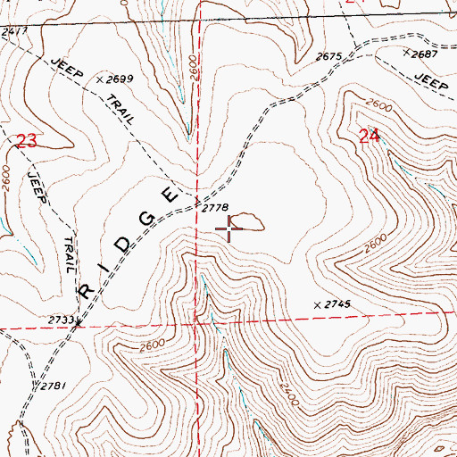 Topographic Map of North Pole Ridge, OR