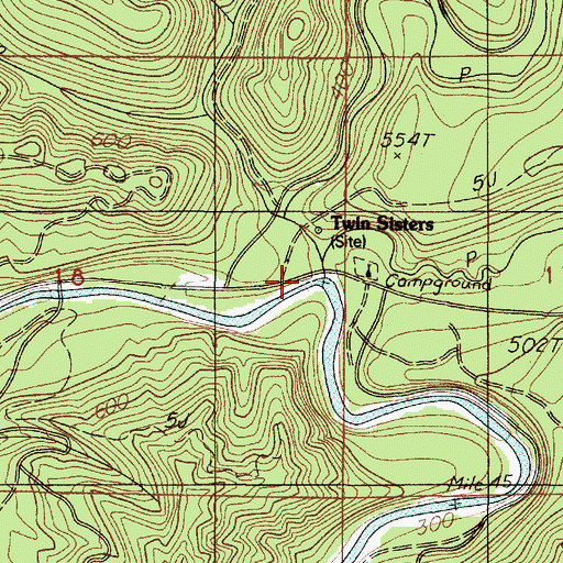 Topographic Map of North Sister Creek, OR