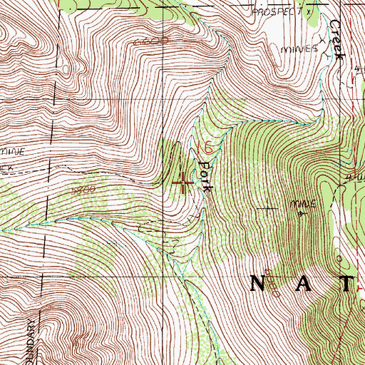 Topographic Map of Norway Creek, OR