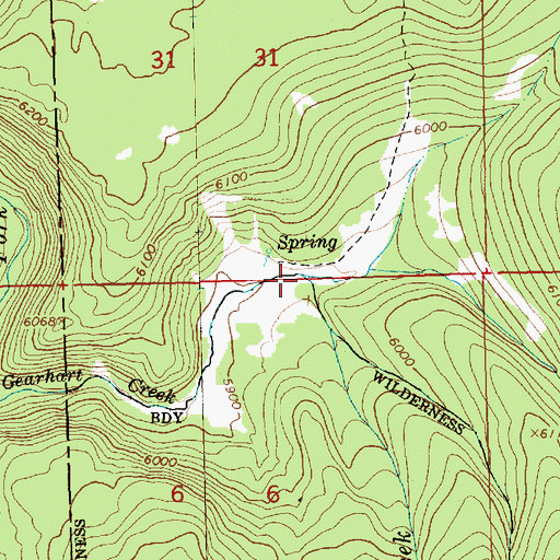 Topographic Map of Nottin Creek, OR