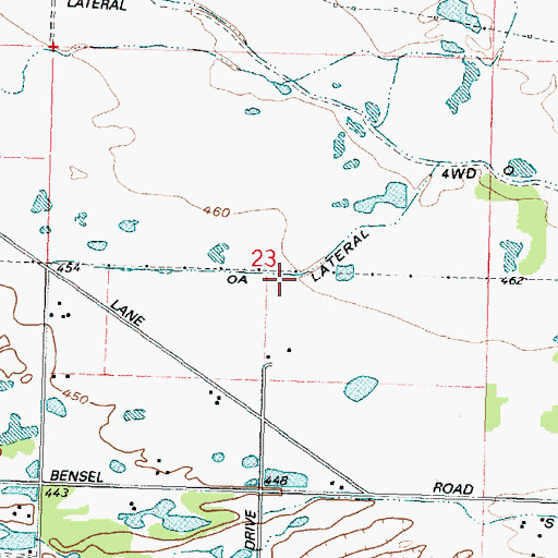 Topographic Map of OA Lateral, OR