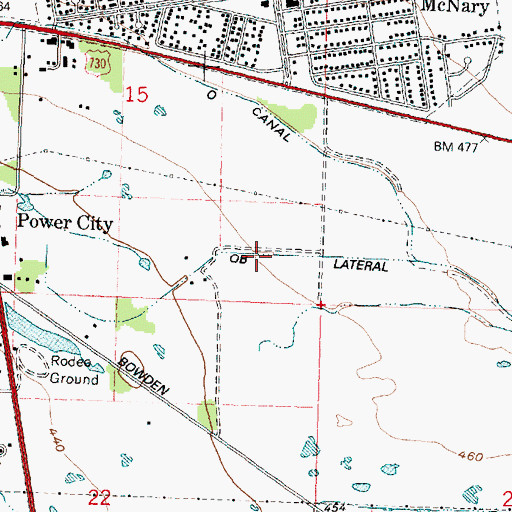 Topographic Map of OB Lateral, OR