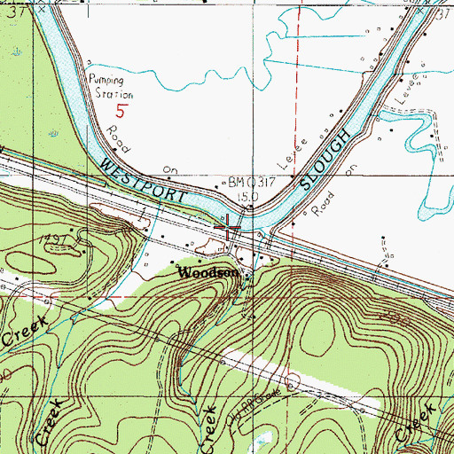 Topographic Map of OK Creek, OR
