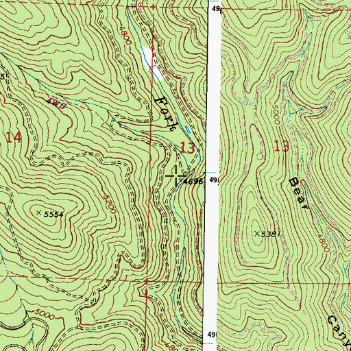 Topographic Map of O'Farrel Gulch, OR