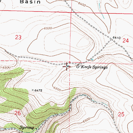 Topographic Map of O'Keefe Springs, OR