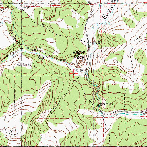 Topographic Map of O'Neil Creek, OR