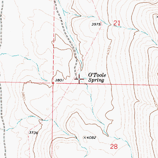 Topographic Map of O'Toole Spring, OR