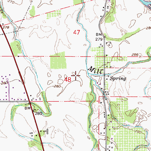 Topographic Map of Oak Creek, OR