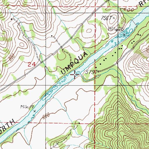 Topographic Map of Oak Creek, OR