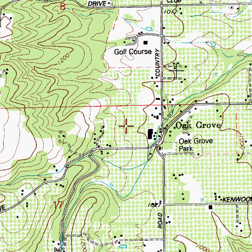 Topographic Map of Oak Grove, OR