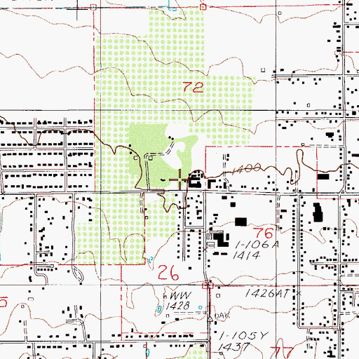 Topographic Map of Oak Grove Elementary School, OR