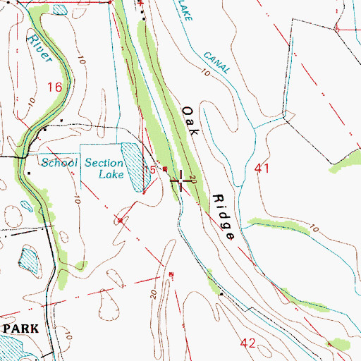 Topographic Map of Oak Ridge, OR