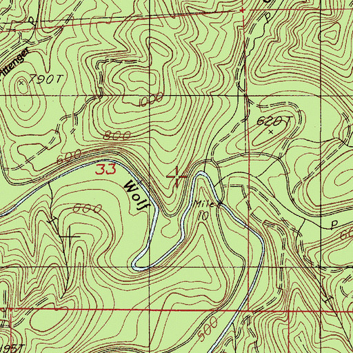 Topographic Map of Oat Creek, OR