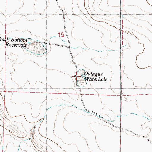 Topographic Map of Obiaque Water Hole, OR