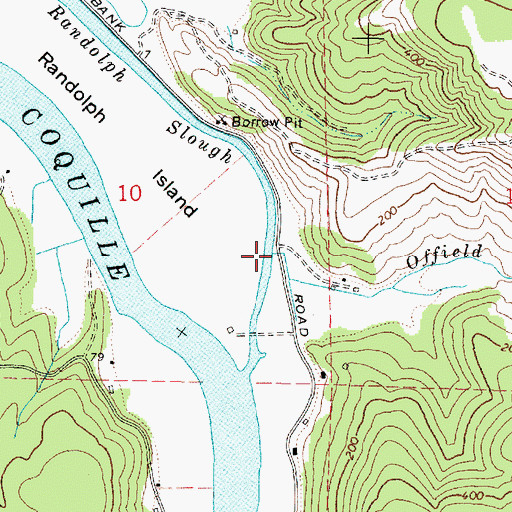 Topographic Map of Offield Creek, OR